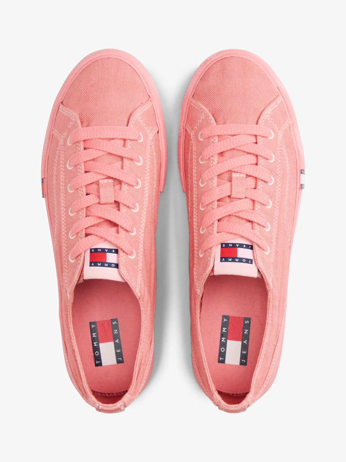 Archive Flag Stripe Washed Canvas Trainers — Pink