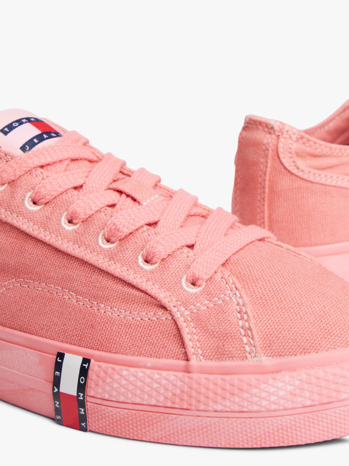 Archive Flag Stripe Washed Canvas Trainers — Pink