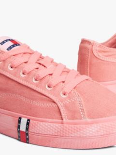 Archive Flag Stripe Washed Canvas Trainers — Pink 6
