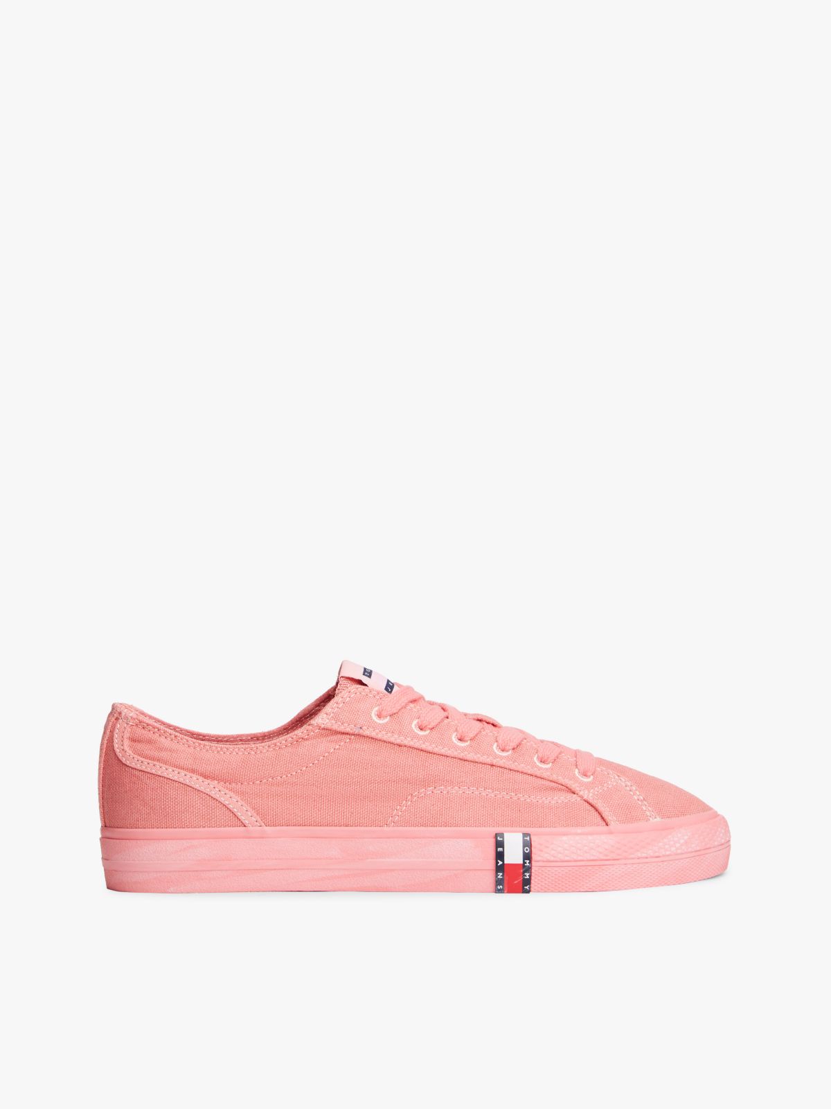 Archive Flag Stripe Washed Canvas Trainers — Pink