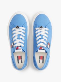 Canvas Platform Trainers With Charms — Blue 3