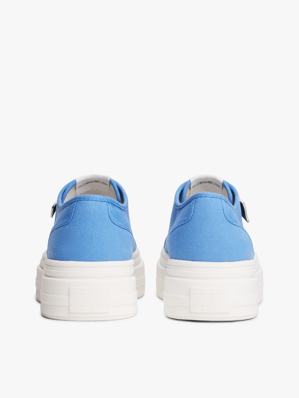 Canvas Platform Trainers With Charms — Blue