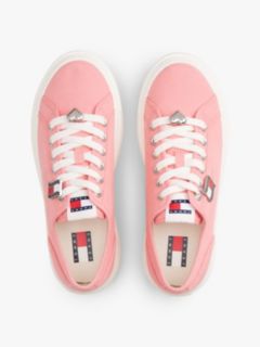 Canvas Platform Trainers With Charms — Pink 3