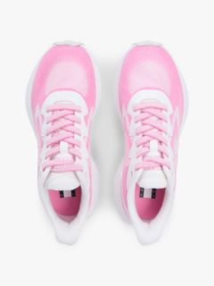 Mesh Jacquard Knit Cleat Trainers — Pink 3