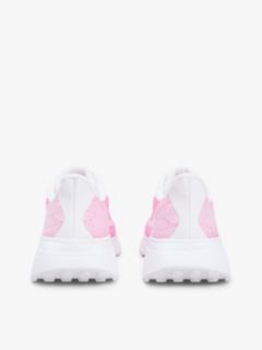Mesh Jacquard Knit Cleat Trainers — Pink 4