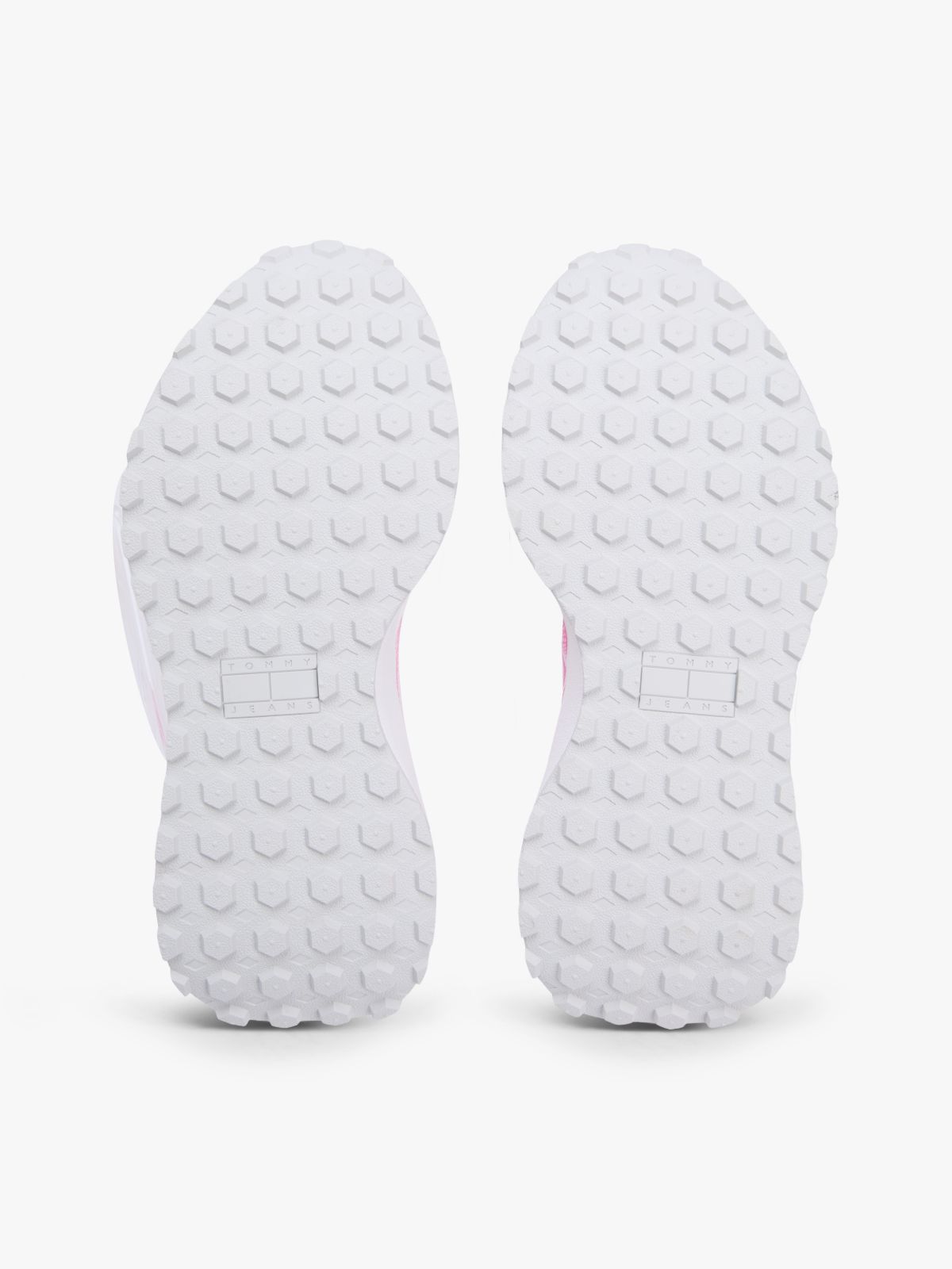 Mesh Jacquard Knit Cleat Trainers — Pink