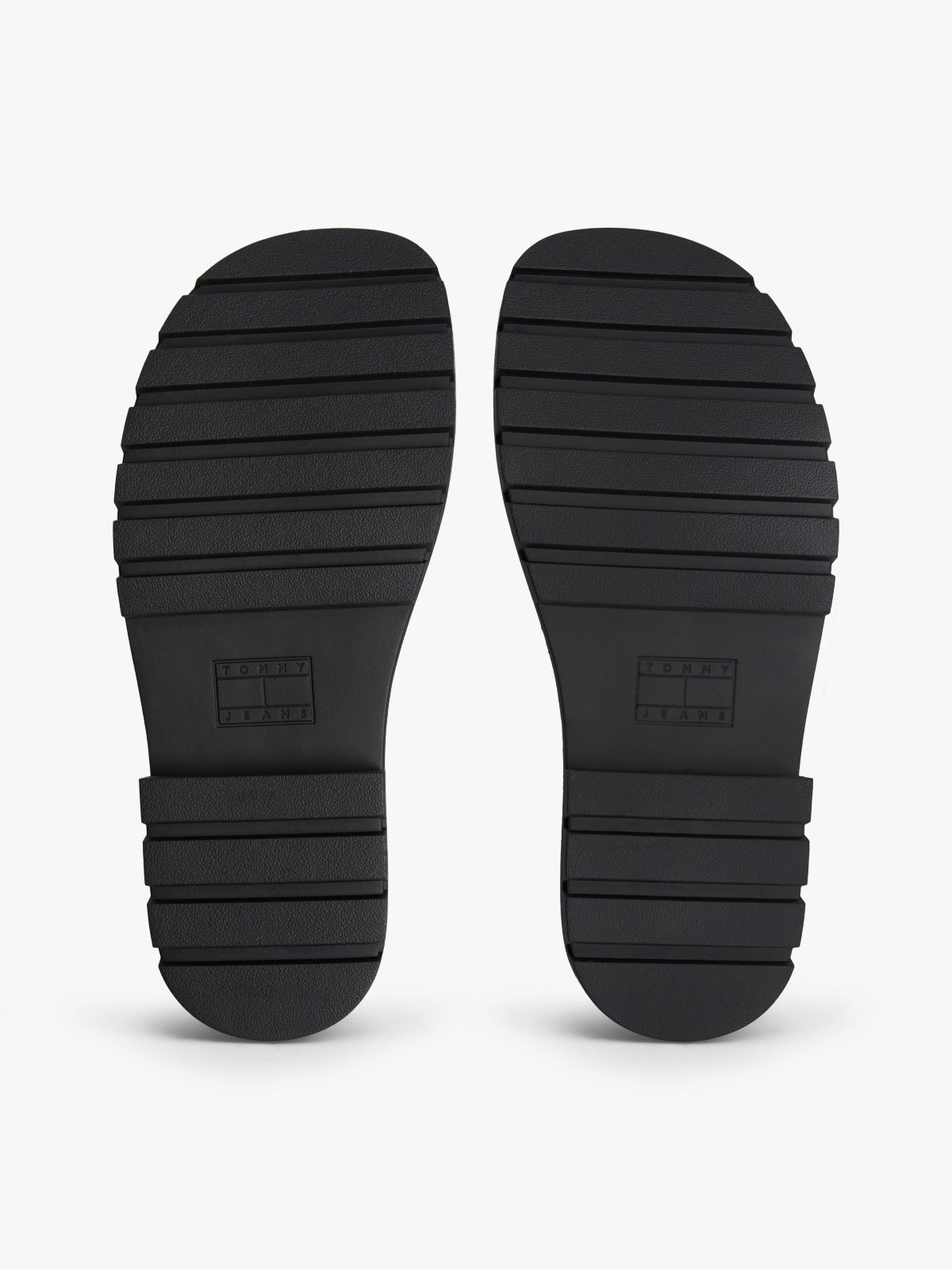 Chunky Cleat Double Buckle Sandals — White