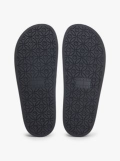 Double Buckle Strap Jelly Slides — Black 5