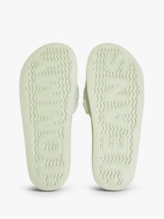 Embossed Braided Strap Slides — Grey 5