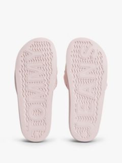 Embossed Braided Strap Slides — Pink 5