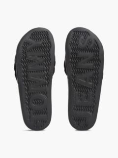 Embossed Braided Strap Slides — Black 5