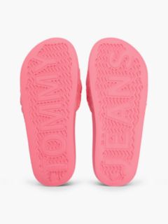 Embossed Braided Strap Slides — Pink 5