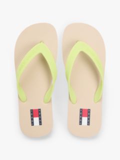 Fine Cleat Embossed Logo Flip-Flops — Green 3