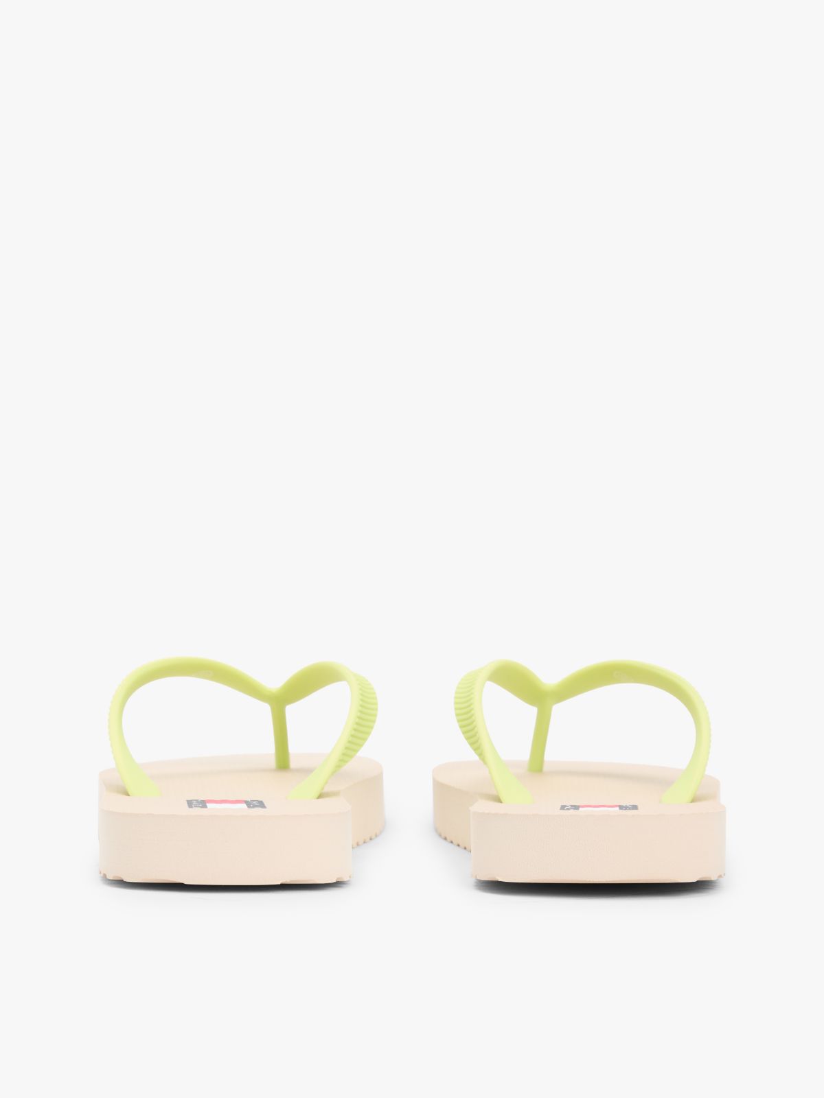 Fine Cleat Embossed Logo Flip-Flops — Green