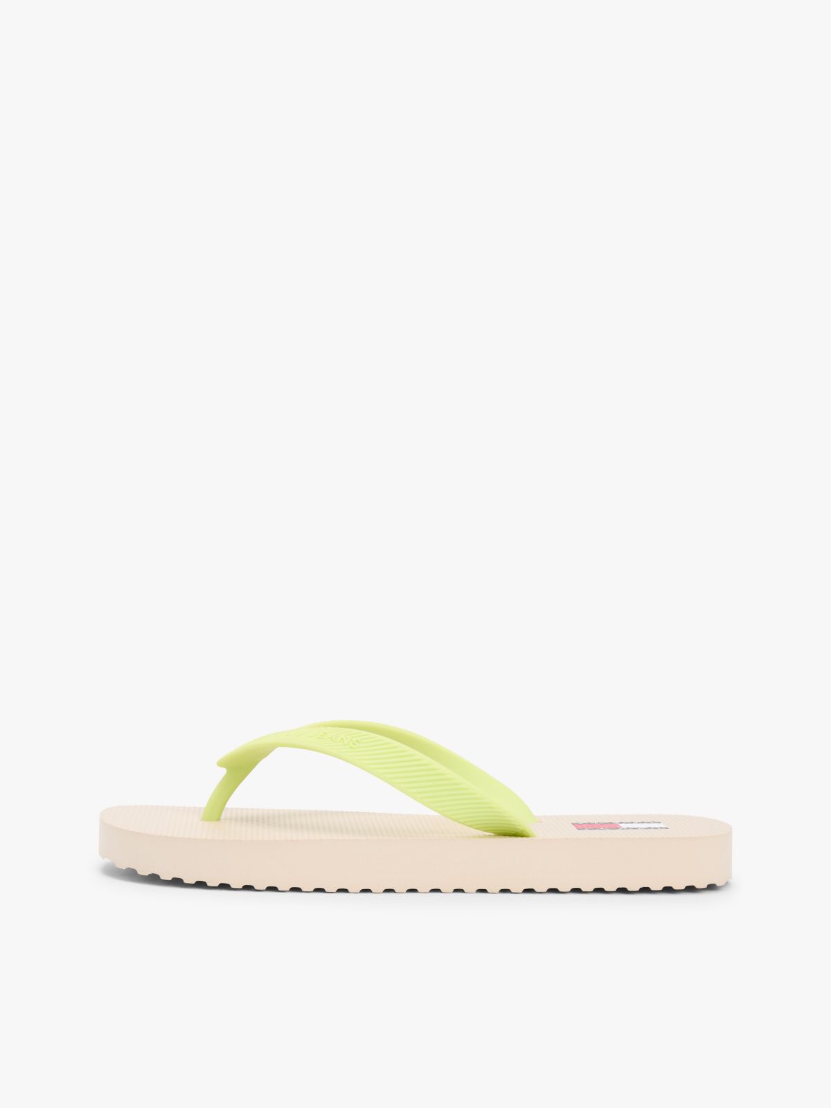 Fine Cleat Embossed Logo Flip-Flops — Green