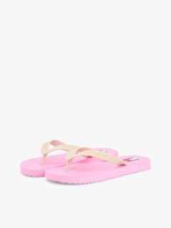 Fine Cleat Embossed Logo Flip-Flops — Pink 2
