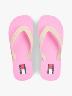 Fine Cleat Embossed Logo Flip-Flops — Pink 3