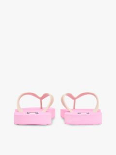 Fine Cleat Embossed Logo Flip-Flops — Pink 4