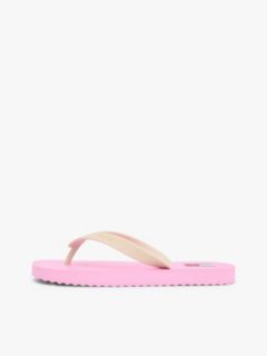 Fine Cleat Embossed Logo Flip-Flops — Pink 7
