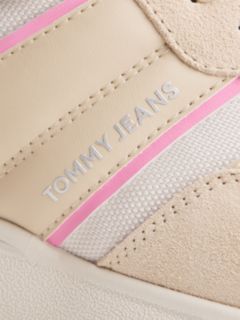 Suede Cleat Mixed Texture Trainers — Pink 6