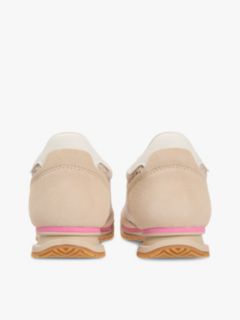 Low Profile Mixed Texture Knit Trainers — Pink 4