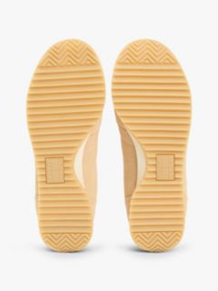Low Profile Suede Serrated Trainers — Beige 5