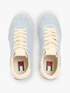 Low Profile Suede Serrated Trainers — Blue 3
