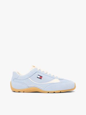 blue archive runner-sneaker aus veloursleder für damen - tommy jeans