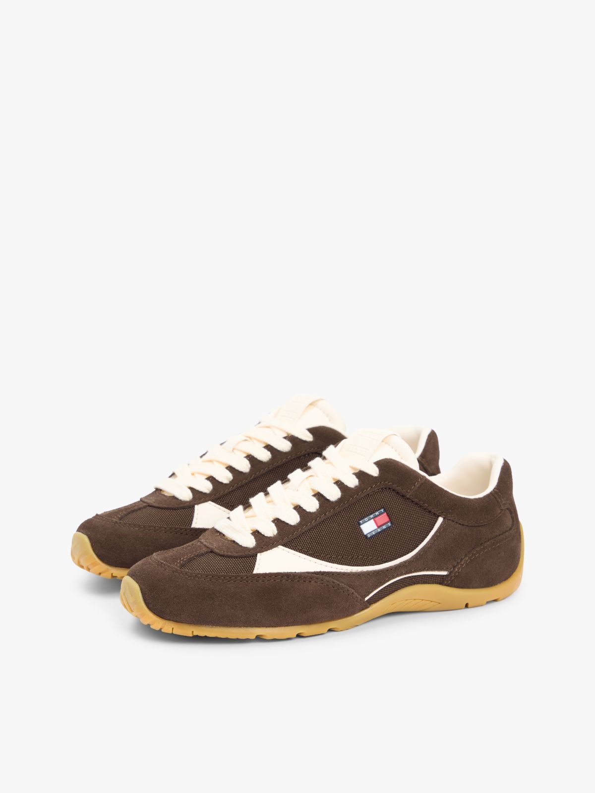 Suede Cleat Archive Runner Trainers — Brown