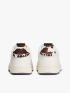 Archive Court Cow Print Leather Trainers — Brown 4