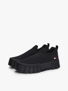 Chunky Cleat Knit Trainers — Black 2