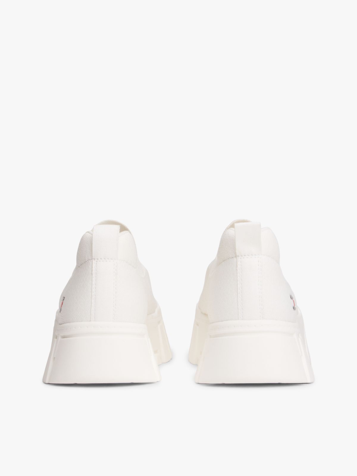 Chunky Cleat Knit Trainers — White