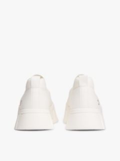Chunky Cleat Knit Trainers — White 4