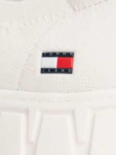 Chunky Cleat Knit Trainers — White 6