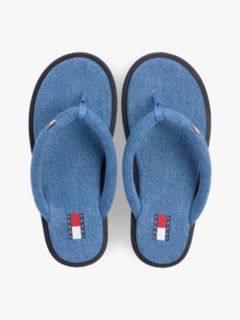 Denim Padded Strap Flip-Flops — Blue 3
