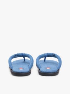 Denim Padded Strap Flip-Flops — Blue 4