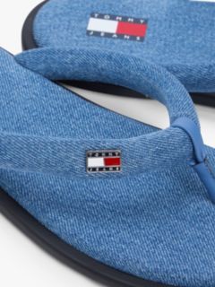 Denim Padded Strap Flip-Flops — Blue 6