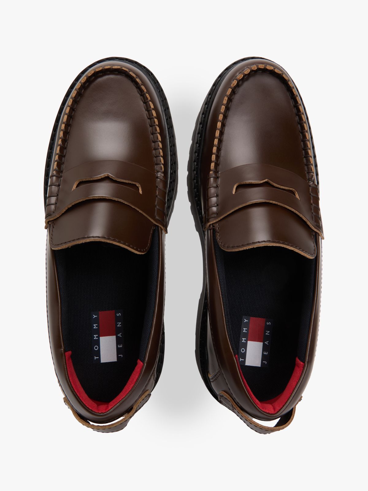 Archive Leather Chunky Cleat Loafers — Brown