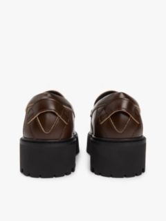 Archive Leather Chunky Cleat Loafers — Brown 4
