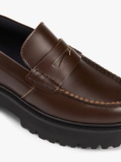 Archive Leather Chunky Cleat Loafers — Brown 6