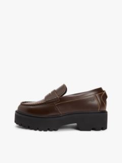 Archive Leather Chunky Cleat Loafers — Brown 7