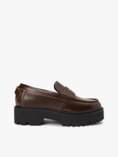 Archive Leather Chunky Cleat Loafers — Brown 1