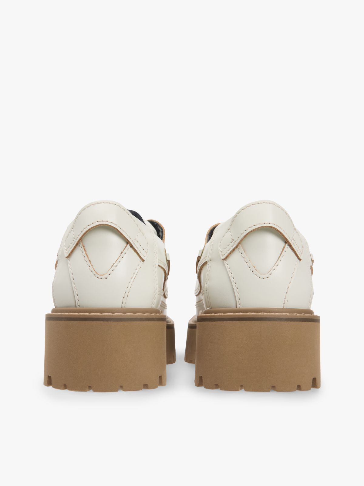 Archive Leather Chunky Cleat Boat Shoes — White