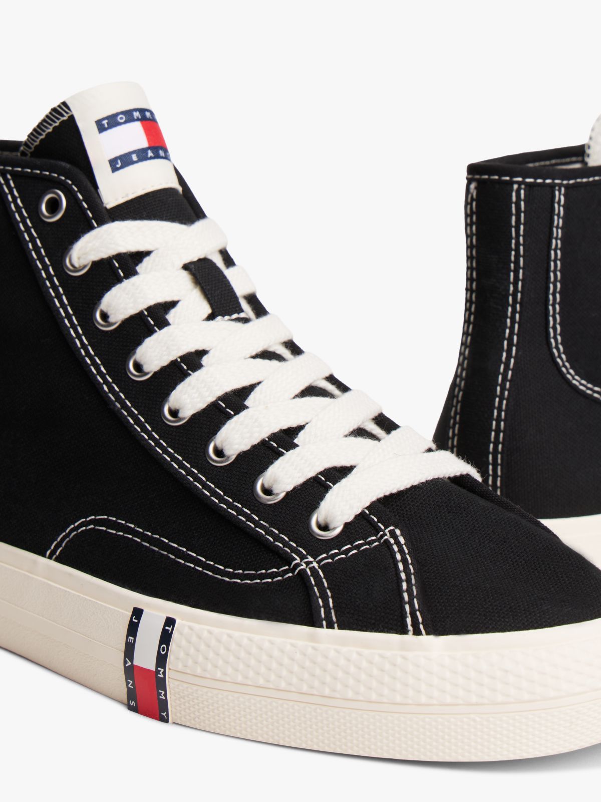 Archive Flag Stripe Mid-Top Trainers — Black