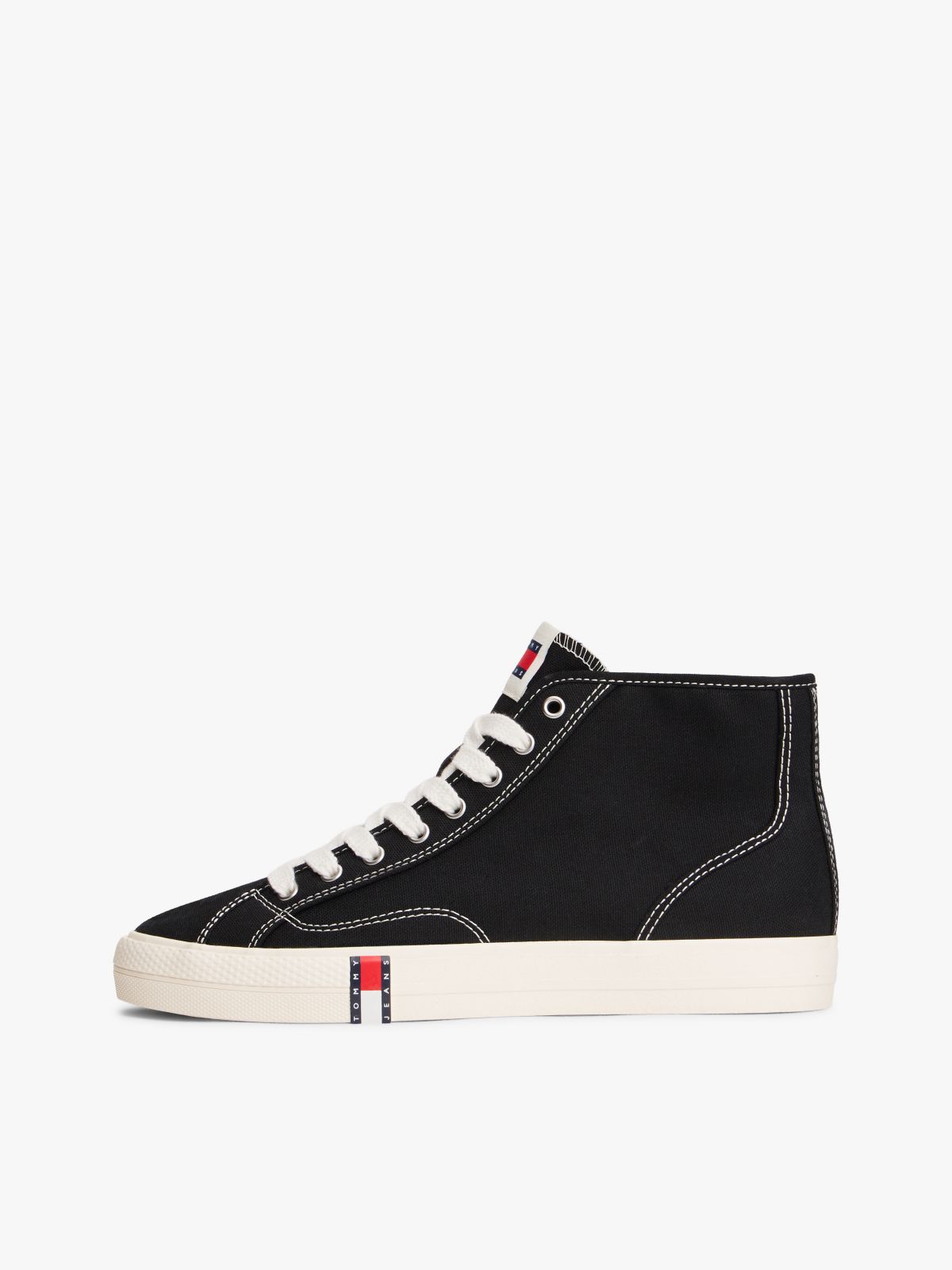Archive Flag Stripe Mid-Top Trainers — Black