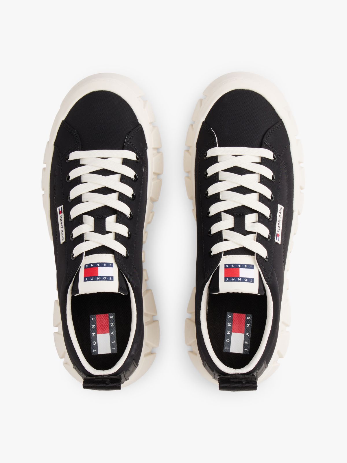 Logo Tab Platform Cleat Trainers — Black