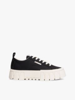 Logo Tab Platform Cleat Trainers — Black 1