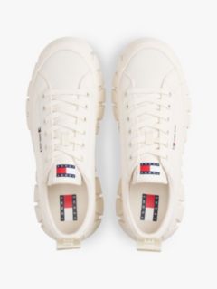 Logo Tab Platform Cleat Trainers — White 3