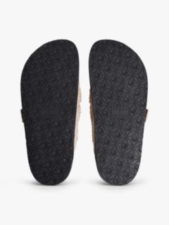 Textured Suede Buckle Mules — Beige 5