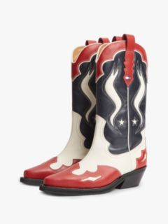 Archive Leather Cowboy Boots — Multi 2